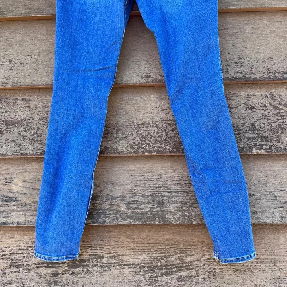 Hollister Curvy Ultra High-Rise Super Skinny Womens Ripped Blue Jeans W28 L30 Si - Picture 9 of 12
